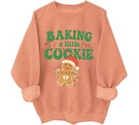 Christmas Pregnancy Sweatshirt Growing A Little Cookie Sweatshirt Women Baking A Little Cookie Hoodie