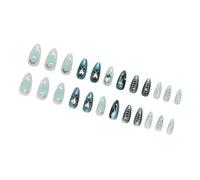 Christmas Press On Nails Almond Rhinestones Artificial Full Covers Manicure for an Elegant Look Pack of 24 Elegant Nail Designs