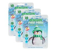 Christmas Printed Sheet Mask 25ml x Pack of 3 - Cucumber - Freshen Up Your Skin Over the Holidays - This 15 Minute Sheet Mask Purifies and Rehydrates Skin for a Fresher Looking Appearance