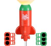 Christmas Projector Indoor Rocket Shape USB Plug and Play LED Lamp | Holiday Projector Light for Home Bedroom Ceiling Wall Party Holiday Dorm Hotel Red