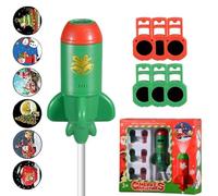 Christmas Projector Indoor Rocket Shape USB Plug and Play LED Night Lamp | Holiday Projector Lights Indoor for Wall Party Holiday Dorm Hotel Home Bedroom Ceiling Green