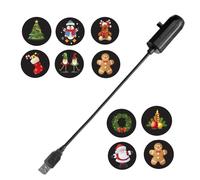 Christmas Projector Light, Festive 10 Pattern Projection, 28cm, Outdoor Holiday Projector, Festive Led Projection, Waterproof and USB Powered Convenience, for Home, Offices, Classroom, Apartment Use