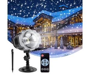 Christmas Projector Light,Snowfall LED Lights Christmas Decoration Projector Lights Outdoor Waterproof Remote Control Night Light Spotlight for New Year,Holiday Halloween Xmas Party, Wedding
