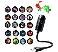 Christmas Projector Lights Adjustable Holiday Theme Lamp | Halloween Party Projection Lighting for Home Shelf Bathroom Kitchen Dorm Christmas