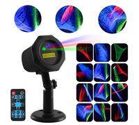 Christmas Projector Lights, Garden Northern Lights Projector,Indoor/Outdoor Waterproof Party Stage Light with 3 Color Changing,Motion Firefly Light with Remote Control