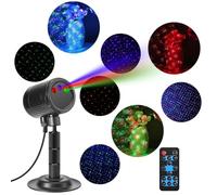 Christmas Projector Lights, Laser Moving Full Sky Star Projector Firefly Star Projector Light Red Green Blue 3 Color Laser Light Outdoor Indoor for Garden Festival Party Christmas