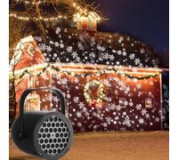 Christmas Projector Lights, Led Snowflake Projector Lights Outdoor, IP65 Waterproof Outdoor Indoor Holiday Projection Lamp, for Christmas Xmas Garden Party Decorations