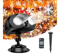 Christmas Projector Lights Outdoor, IP65 Waterproof Owl Shaped Dynamic Snowflake Led Christmas Light Projector with Remote Control, for Halloween, Xmas, Party, Wedding and Patio, Indoor Outdoor