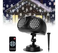 Christmas Projector Lights Outdoor, Led Binocular Rotating Snowflake Projector Lights,waterproof Snowfall Spotlight Owl Shape for Xmas Holiday Party Home Garden Landscape