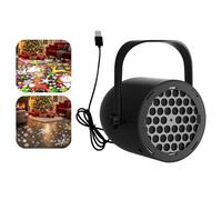 Christmas Projector Lights Outdoor, LED Snowflake Lamp, Waterproof Moving Snow Pattern with 16 Dynamic Patterns, Waterproof Projection Light Snowflake Snowman Christmas Tree Light (Black, Christmas)