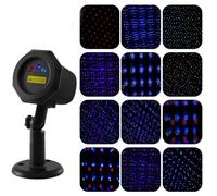 Christmas Projector Lights, Ruiqas Moving Full Sky Star Projector,Indoor/Outdoor Waterproof Party Stage Light with 3 Color Changing,Motion Firefly Light with Remote Control for Garden Home