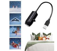 Christmas Projector Lights,USB Powered Christmas Projector LED Lights - Waterproof 360 Rotatable Night Lamp for House Ceiling Porch Yard Wall School Living Room Garden Indoor