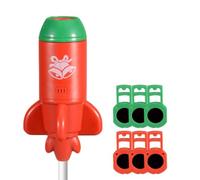 Christmas Projector Rocket Shape Plug and Play USB Ambient Lamp | Holiday Projector for Home Bedroom Ceiling Wall Party Holiday Dorm Hotel Red