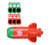 Christmas Projector Rocket Shape USB Plug and Play LED Night Lamp | Holiday Projector Light for Home Bedroom Ceiling Wall Party Holiday Dorm Hotel Red