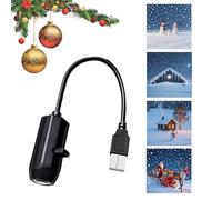 Christmas Projector, USB Projector Lights for Christmas Decorations, Waterproof 360 Rotatable Night Lamp for House Ceiling Porch Yard Wall School Living Room Garden Indoor