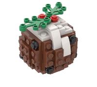 Christmas Pudding Bauble | Instructions Inc | Made with Genuine LEGO Bricks