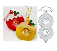 Christmas Pudding Bauble Metal Die Cuts Cutting Dies, Christmas Pudding Bauble Paper Cards Cutting Dies Cut Stencils for DIY Embossing Card Making Book Tags Decorative Paper Dies Scrapbooking