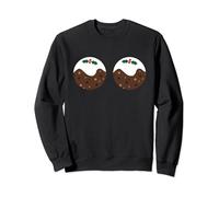 Christmas Pudding Boobies Funny Womans Sweatshirt