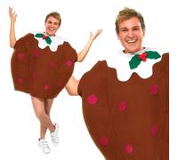 Bristol Novelty AC905 Christmas Pudding Costume, Unisex-Adult, Brown, Chest Size 44-Inch Halloween Halloween
