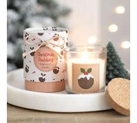 Christmas Pudding Fragranced Candle, Paraffin Wax, 25 Hours Burn Time, Gift Box