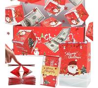 Christmas Pull Up Box - Bottle Bounce Folding Box, Decorative | Festive Container with Creative Design for Photo Cards, Candy, Celebration, Home Washing, Chocolate, San Vale