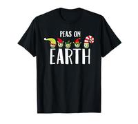 Christmas Pun Lover Peas on Earth World Peace Vegan Gifts T-Shirt