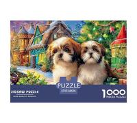Christmas PuppiesExpert-Level Jigsaw Puzzles for Adults A 1000-Piece (Advanced) Set of Seemingly Impossible, Hard, And Extremely Difficult Challenging Puzzle Educational Games - The Ultimate Test And