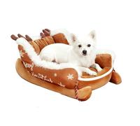 Christmas Puppy Sofa - Winter Nest for Dogs, Comfortable Sleigh Bed for Animals, Festive Sleeping Space, Cosy Seasonal Furniture | Reliable Home Furniture, L
