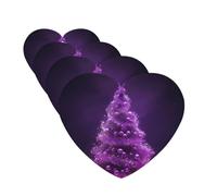 Christmas Purple Tree Car Air Freshener Cards for Women Men 4 Pack Cute Car Accessories Long Lasting Scent Car Diffuser Hanging Auto Aromatherapy Tablets Car Fresheners Gifts