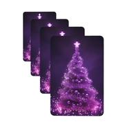 Christmas Purple Tree Car Air Freshener Cards for Women Men 4 Pack Cute Car Accessories Long Lasting Scent Car Diffuser Hanging Auto Aromatherapy Tablets Car Fresheners Gifts