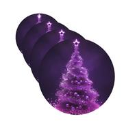 Christmas Purple Tree Car Air Freshener Cards for Women Men 4 Pack Cute Car Accessories Long Lasting Scent Car Diffuser Hanging Auto Aromatherapy Tablets Car Fresheners Gifts
