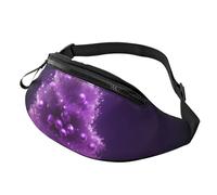 Christmas Purple Tree Fanny Pack for Men Women, Waterproof Sports Waist Bag Fashion Belt Bag Crossbody Bags Hip Bum Bag with Adjustable Strap Large Sling Bag Purse for Travel Hiking