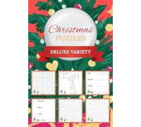 Christmas Puzzle Book: Perfect Stocking Stuffer | Word Searches, Crosswords, Number Searches, Mazes, Word Scrambles, and Missing Vowels | 6x9 inches, 110 pages | 50+ Puzzles (Retro Puzzle Books)
