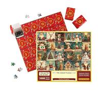 Christmas Puzzle, Festive Scene Unveiling, 1set / 24 Small Boxes, Ad-Vent Calendar Jigsaw Puzzle 2025, Challenging 1000-Piece Puzzles, Creative Holiday Activity, for Kids and Families