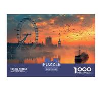 Christmas Puzzle - London Landscape, 1000 Piece Jigsaw Puzzles for Adults, Jigsaw Puzzles for Adults 1000, British Landmarks Puzzle,70x50cm/1000pcs