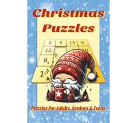 Christmas Puzzles Book: Puzzles Game with Easy to Read Print about Christmas | 6x9 inches, 120 pages | 60 Puzzles - crosswords, word searches, sudoku ... | Gift for Holidays, Vacations and Free Time.