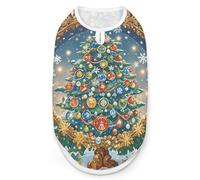 Christmas Puzzles Dog Shirt Quick Dry Breathable Pet T-Shirt Soft Stretchy Sleeveless Vest Dog Apparel M