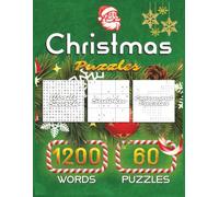 Christmas Puzzles: Easy-to-Read Christmas Puzzles for All Ages | Word Searches, Sudoku & Crosswords | 8.5 x 11 inches, 120 Pages | 60 Fun Holiday ... Words | Great Gift for Kids, Adults & Seniors