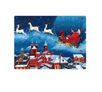 Christmas puzzles, large Christmas greeting puzzle from the father - large winter decoration puzzle in the shape of a father for girls and from 2 to 8 years