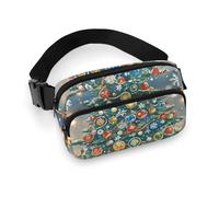 Christmas Puzzles Waist Bag Fashion Fanny Bag with Adjustable Strap for Outdoor Workout Cycling Unisex, white, 20x13cm, Waist Bag