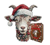 Christmas Puzzles,Wooden With Coin Bank, Attractive Colorful Challenging Deer Puzzle For Recreation Relaxation Adults Children Boys Girls Animal Lovers