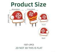 Christmas PVC Garden Card Insertion Decoration with Festive Elements for Yard, Garden, Courtyard - Weather Resistant Outdoor Holiday Decor (As Shown)(DC20002)