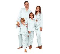 Christmas Pyjamas Women,Silk Satin Sleepwear Womens Men Xmas Matching Christmas Pyjamas Family Christma Pajamas Kids Xmas Pyjama Pajama Set Nightwear Loungewear Silver,S
