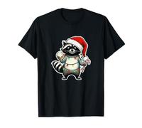 Christmas Raccoon Trash Panda Xmas Lights Cookie T-Shirt