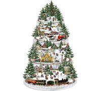 Christmas Railway Coppenrath Advent Calendar Design by Barbara Behr 29.7 x 42 cm Iridescent glitter / Hole for hanging