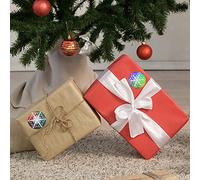 Christmas Rainbow Snowflake Sticker 500pcs/roll Adhesive Decal Stickers for Day Festival Party Guest Merry Christmas Stickers Roll