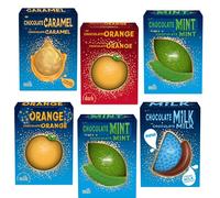 Christmas Random Mixed Chocolate Balls 145g - Assorted Dark, Orange, Caramel, Milk & Mint Flavours - Festive Chocolate Selection - Perfect Gifft or Stocking Filler (4 x Random Mixed)