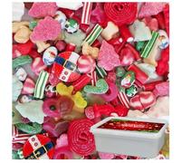 Christmas Random Mixed Sweet Mix with Gift Tub 1kg - Festive Assorted Sweets & Treats - Perfect for Sharing, Gifting & Stocking Fillers