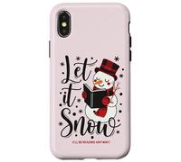 Christmas read, cozy bookish xmas girl reader ugly gift Case for iPhone X/XS