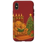 Christmas read, cozy bookish xmas girl reader ugly gift Case for iPhone X/XS